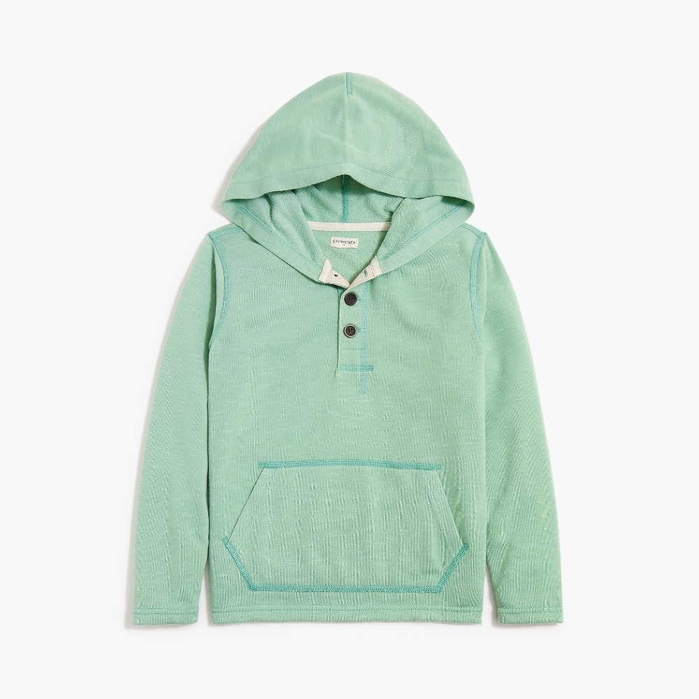Like NEW - J.Crew - Crewcuts  Boys' Henley Hoodie